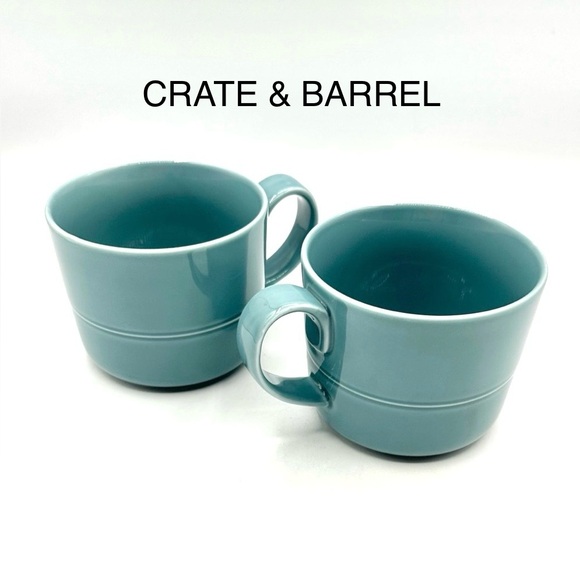 Crate&Barrel Other - 2 Crate&Barrel Blue Aaron Probyn Mugs. Pattern is Hue. Discontinued.